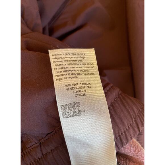 Eddie Bauer Outerwear Fleece Flannel Lined Camping Cargo Joggers Size 8 Purple - Picture 9 of 11